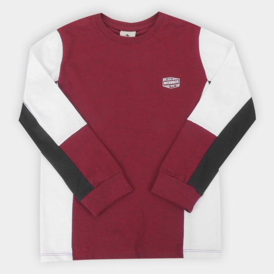 Camiseta Infantil Nicoboco Especial Bird Manga Longa Masculina - Vinho Menor preço em Camiseta Infantil Nicoboco Especial Bird Manga Longa Masculina - Vinho