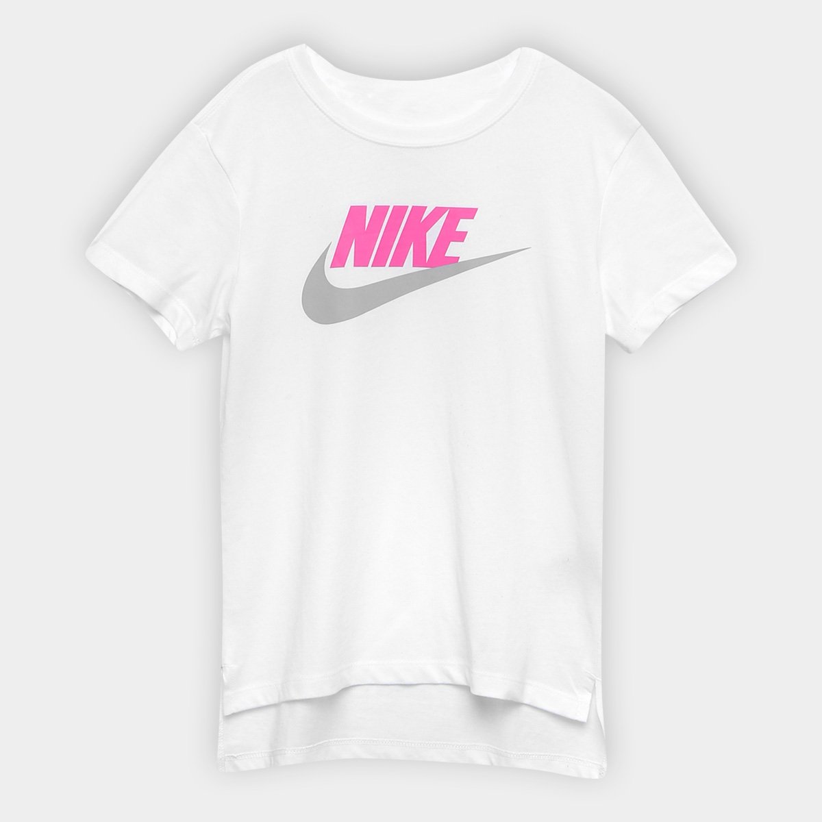 pink and white nike shirt
