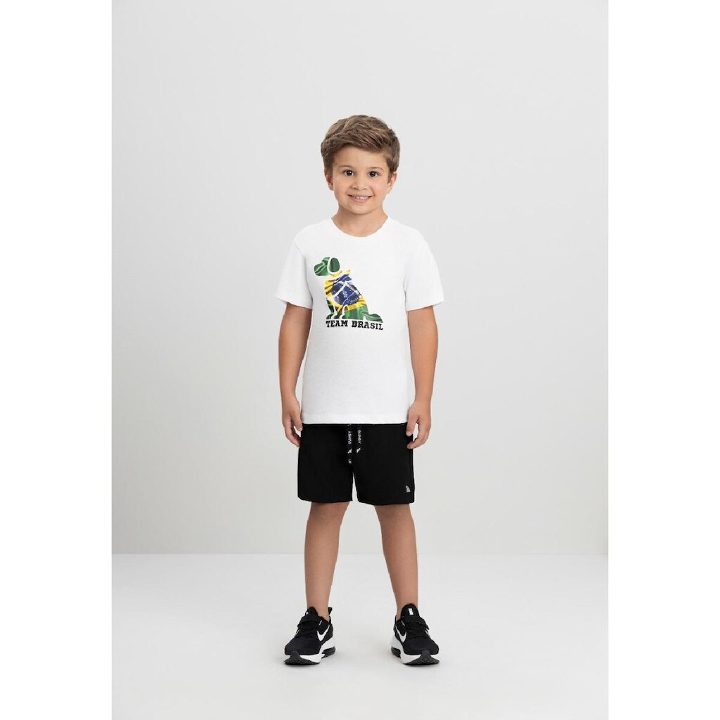 Camiseta Infantil para Menino em Meia Malha Team Brasil