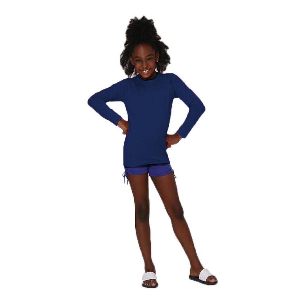 CAMISETA INFANTIL PRO UV LINE AZUL MARINHO
