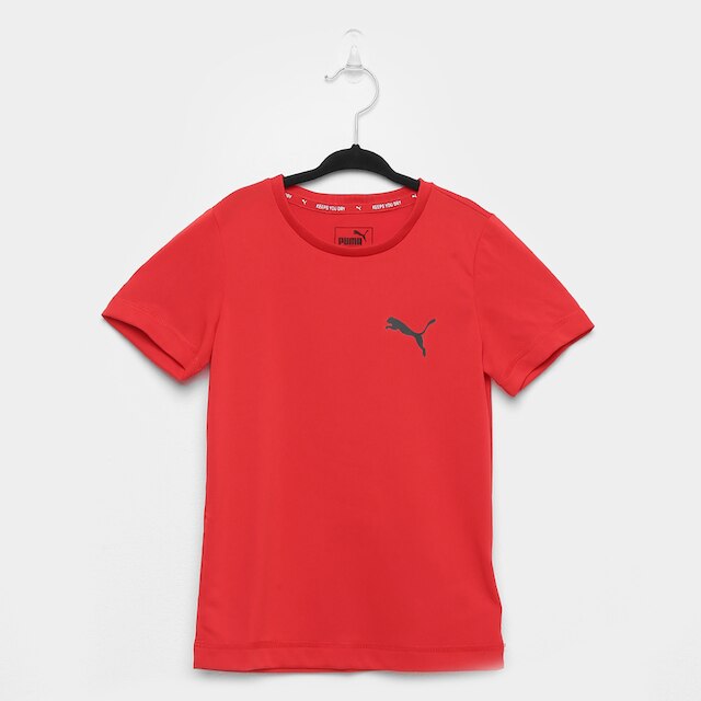Camiseta Infantil Puma Active Masculina - Vermelho é boa?