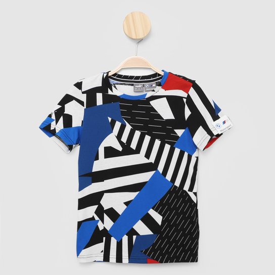 Camiseta Infantil Puma BMW MMS Aop - Branco Menor preço em Camiseta Infantil Puma BMW MMS Aop - Branco