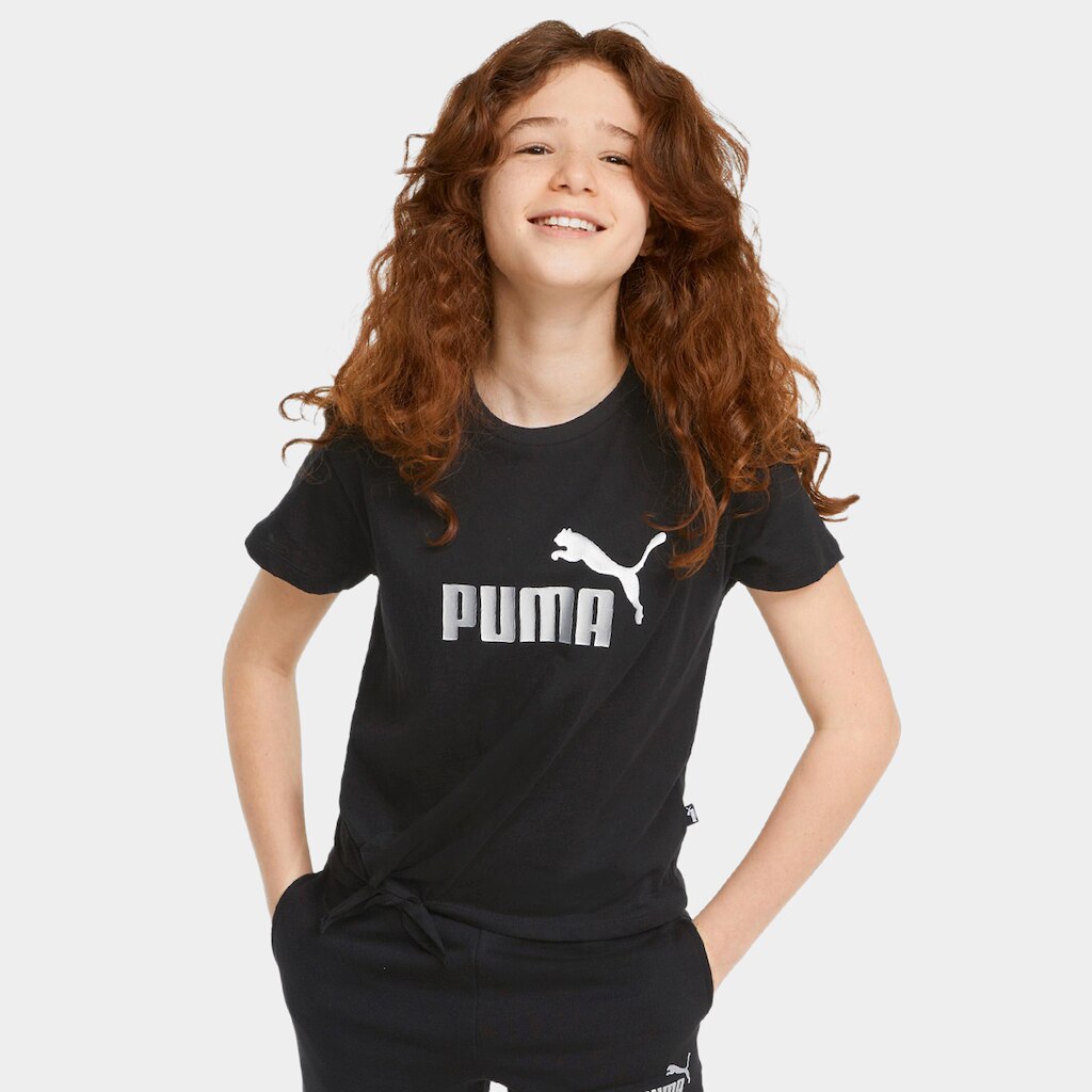 Camiseta Infantil Puma Essential Logo Knotted Feminina