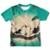 Camiseta Infantil  Rei leão timão e Pumba Camisa Estampada Digital 3D - Verde