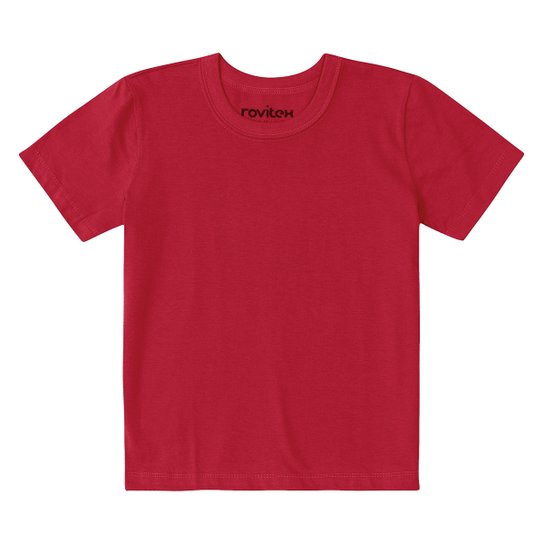 Camiseta Infantil Rovitex Básica Masculina - Vermelho