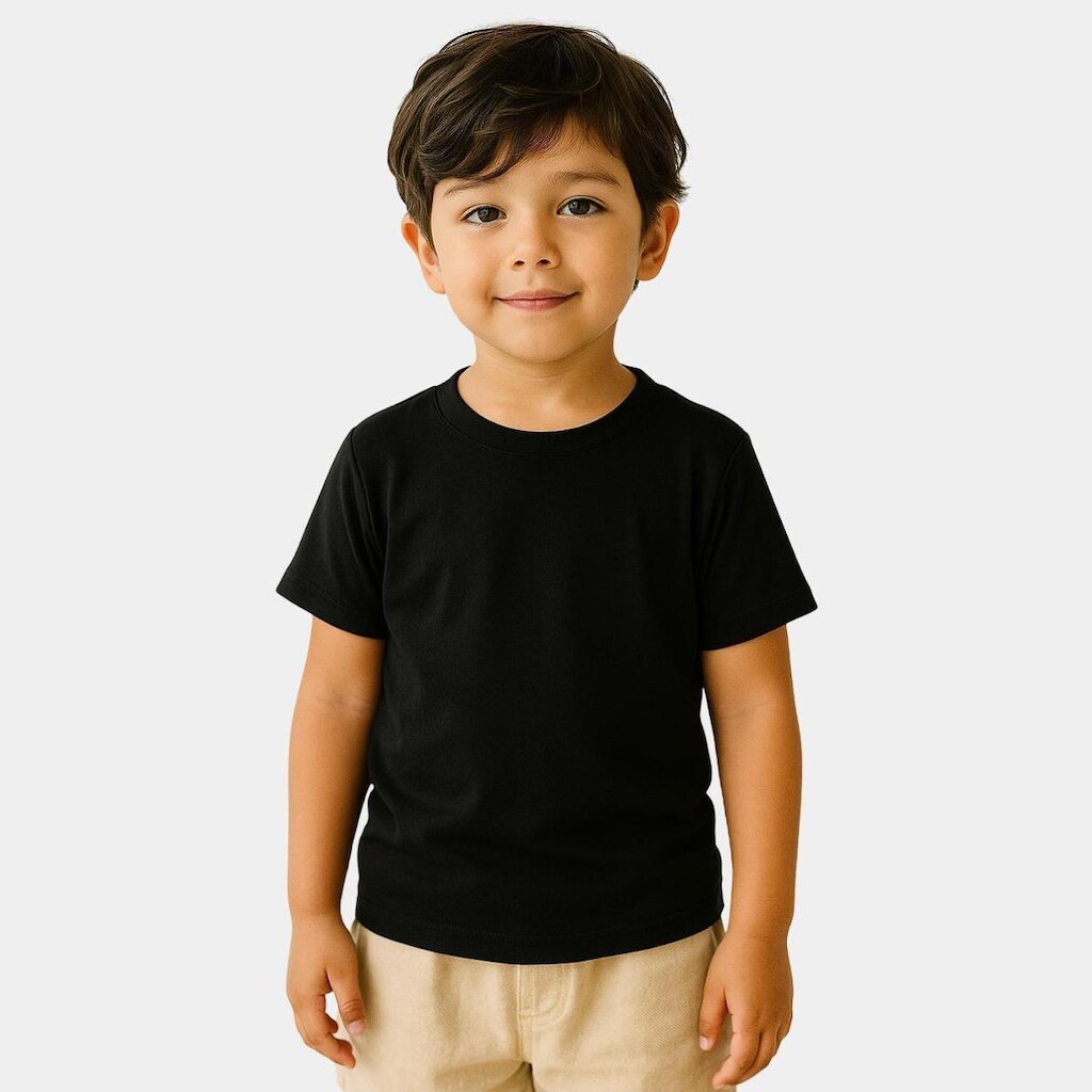 Camiseta Infantil Tech Modal - Preta