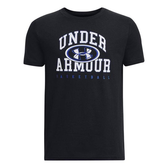 Camiseta Infantil Under Armour Basquete Lock Up SS - Preto Menor preço em Camiseta Infantil Under Armour Basquete Lock Up SS - Preto
