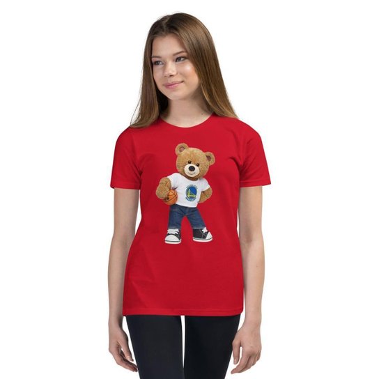 Camiseta Infantil Unissex Urso Basketball