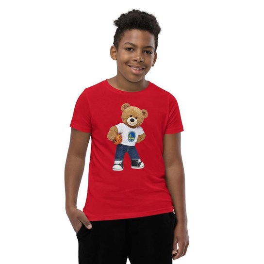 Camiseta Infantil Unissex Urso Basketball