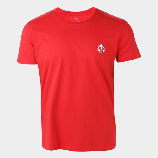 Camiseta Internacional Escudo Retrô Mania Masculina - Vermelho Menor preço em Camiseta Internacional Escudo Retrô Mania Masculina - Vermelho