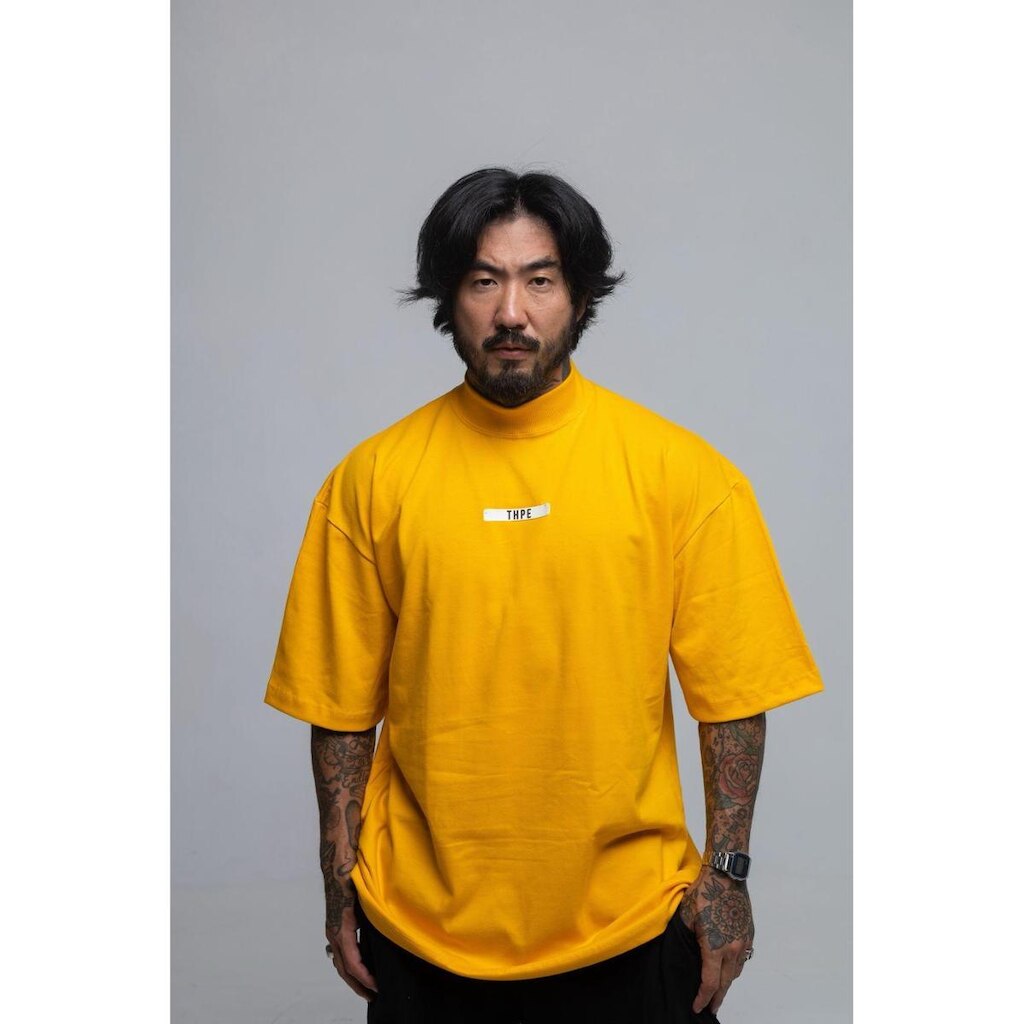 Camiseta Isso Oversized Gola Alta Rubber
