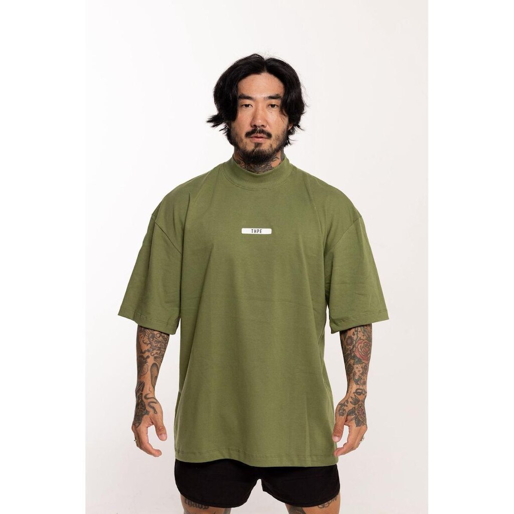 Camiseta Isso Oversized Gola Alta Rubber