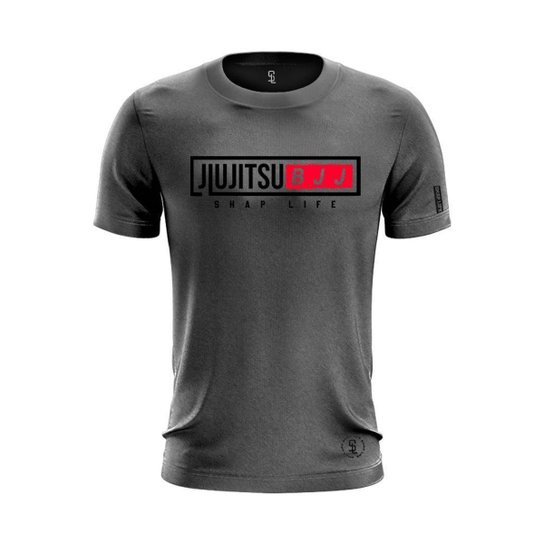 Camiseta Jiu-Jitsu shap Life Academia Gym - Chumbo Menor preço em Camiseta Jiu-Jitsu shap Life Academia Gym - Chumbo