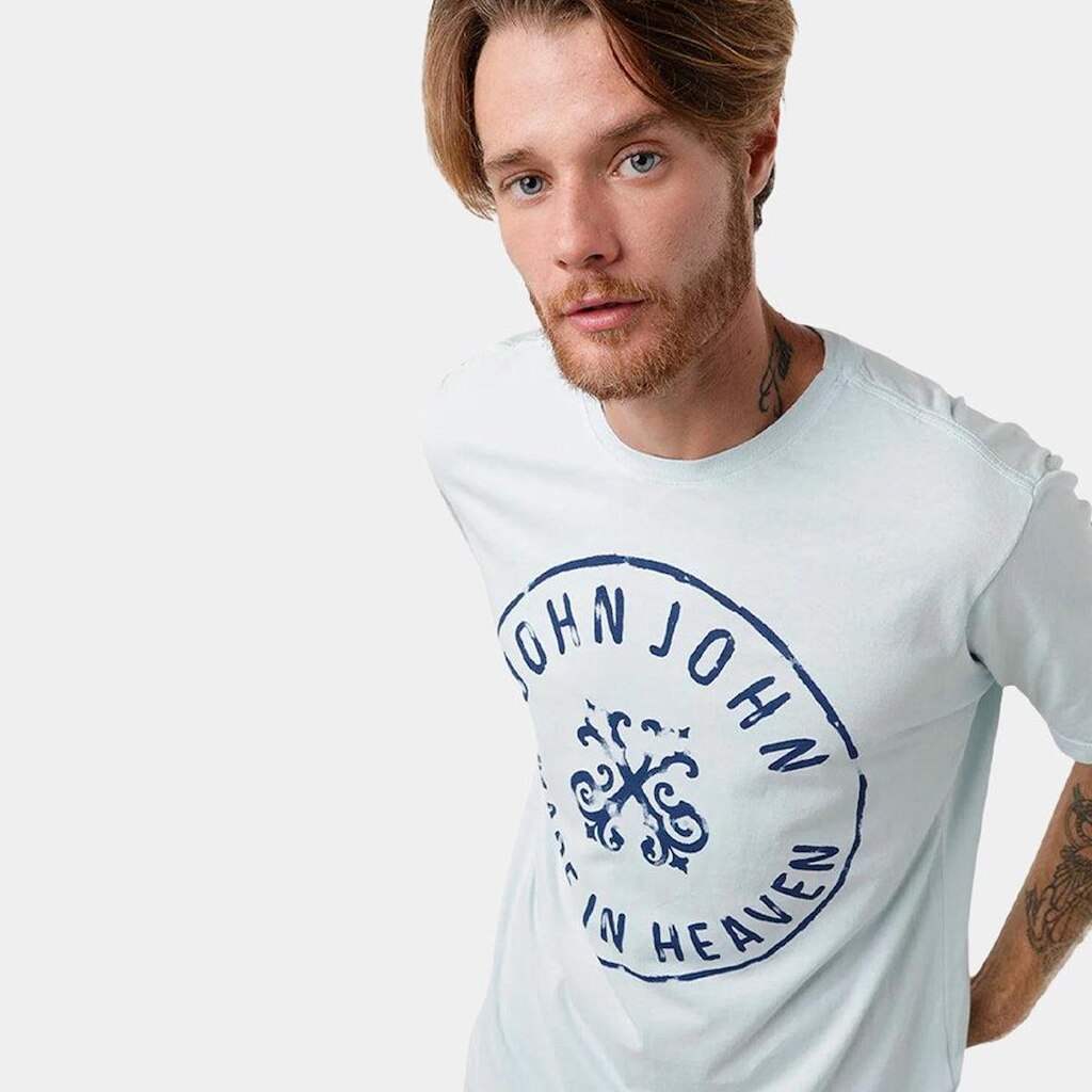 Camiseta John John Agua Brasão
