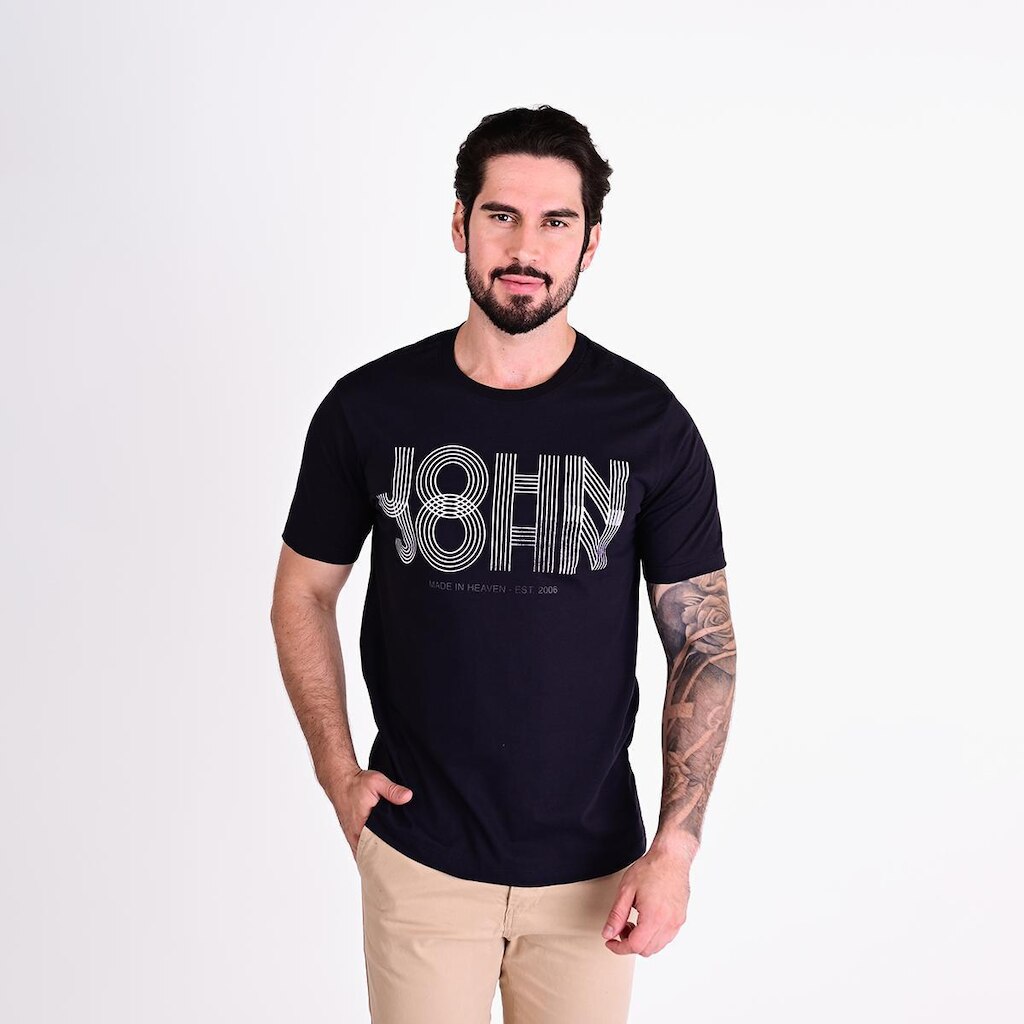 Camiseta John John Lines Preta