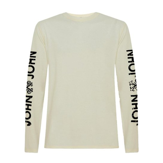 Camiseta John John Masculina Manga Longa Regular Sleeve Logo Off-White - Branco Menor preço em Camiseta John John Masculina Manga Longa Regular Sleeve Logo Off-White - Branco
