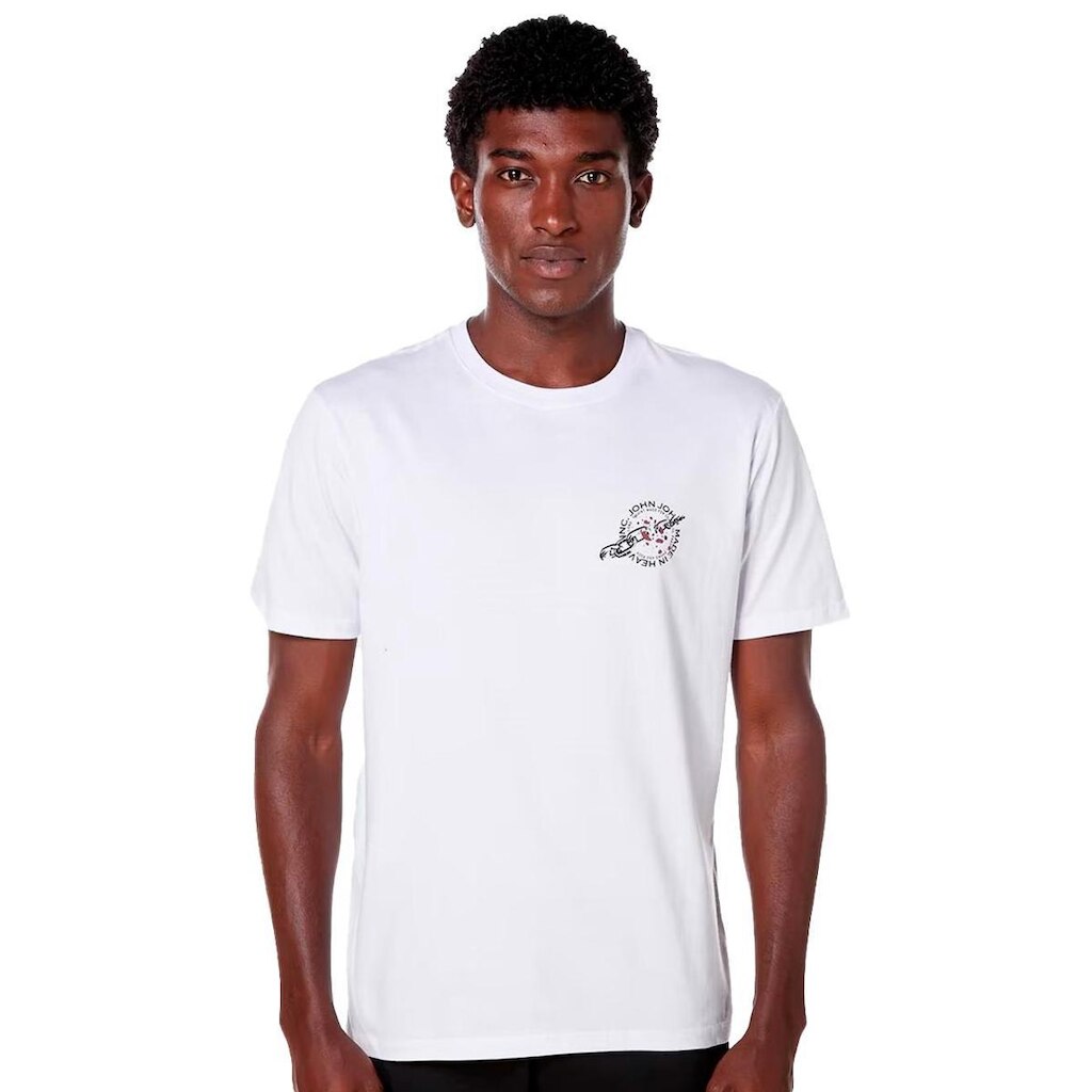 Camiseta John John Masculina Regular Chains Branca