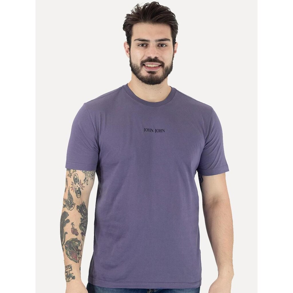 Camiseta John John Masculina Regular Clean Roxa