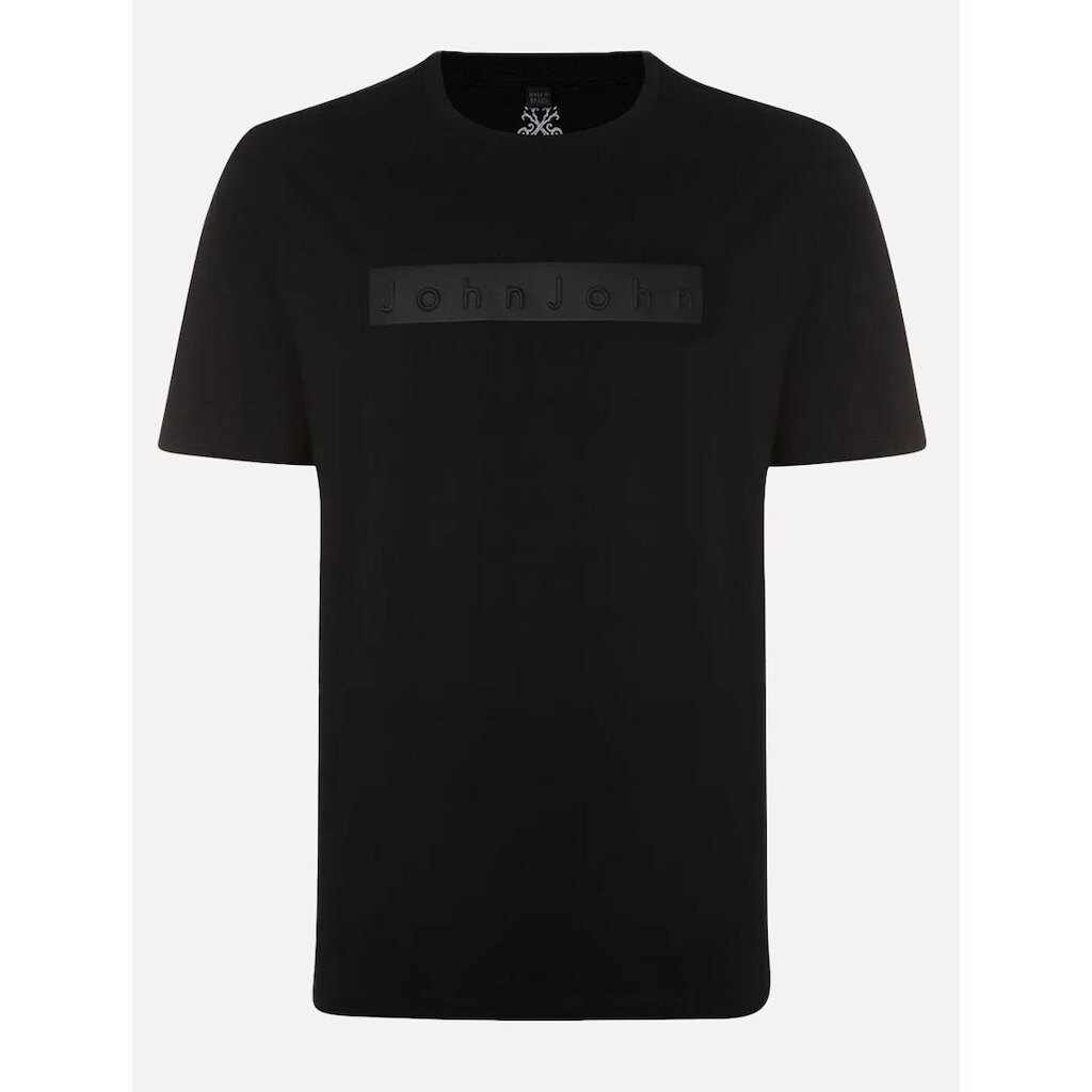 Camiseta John John Masculina Regular Embossed Sash Preta