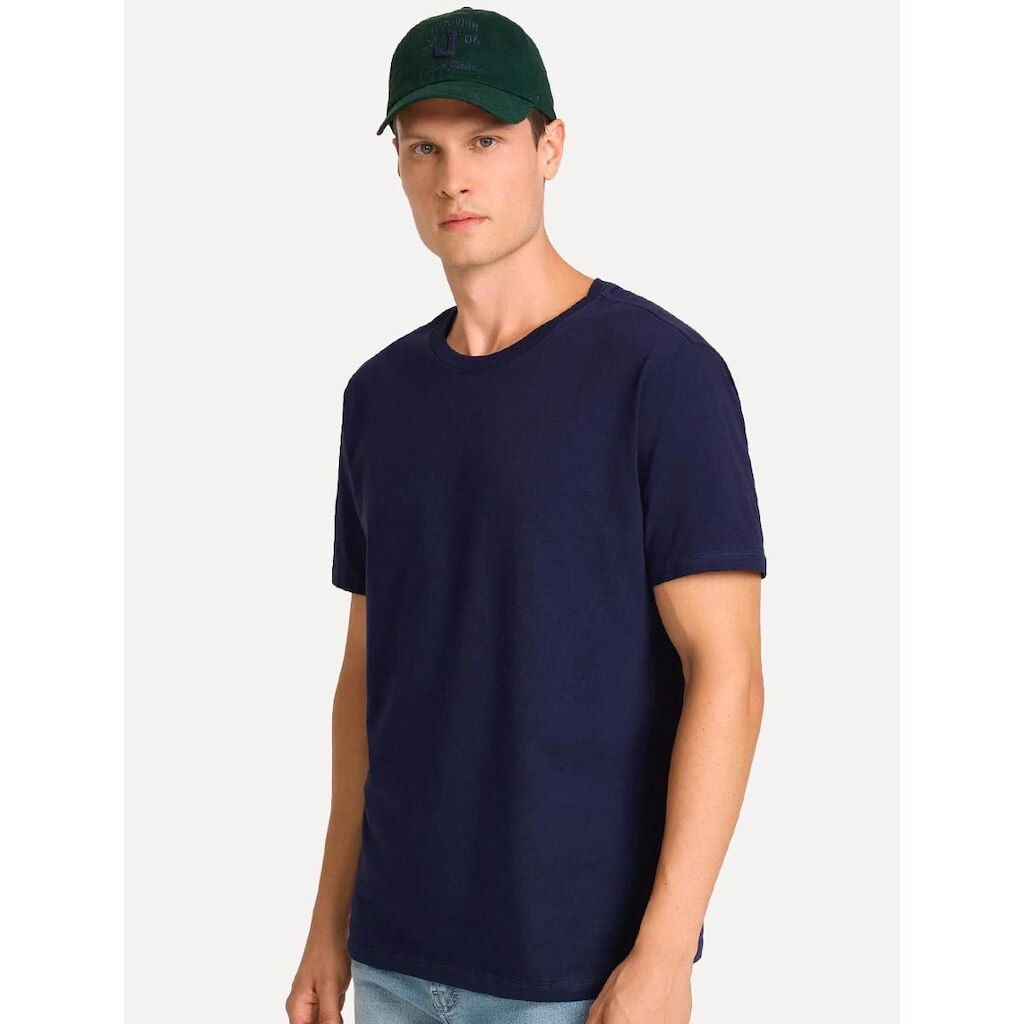 Camiseta John John Masculina Regular Fit Basic Lisa Azul Marinho