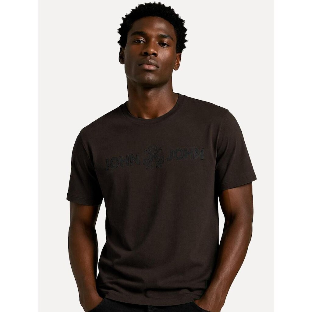 Camiseta John John Masculina Regular Fit Basic Marrom Escuro 42.54.7302 59