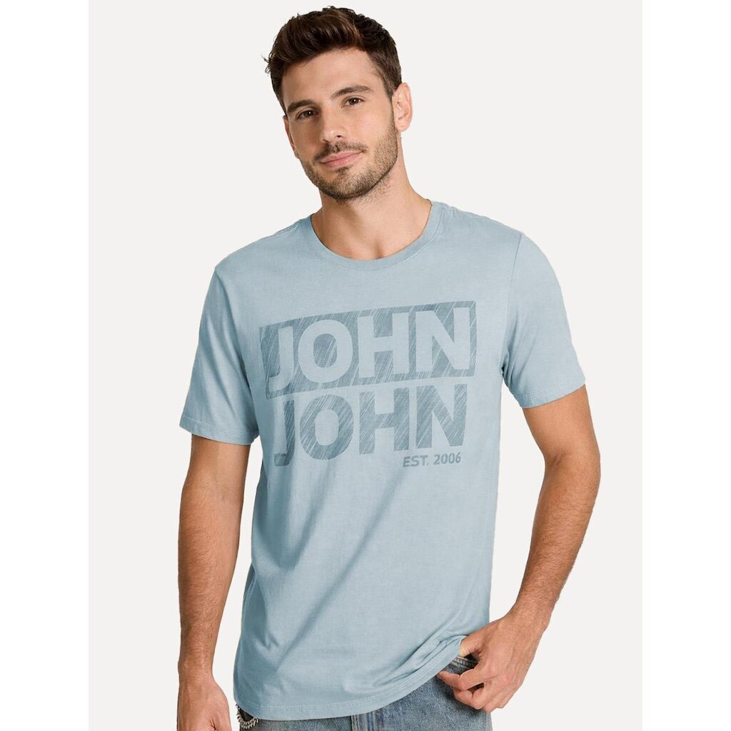 Camiseta John John Masculina Regular Fit Fall Azul Claro 42.54.7248 02