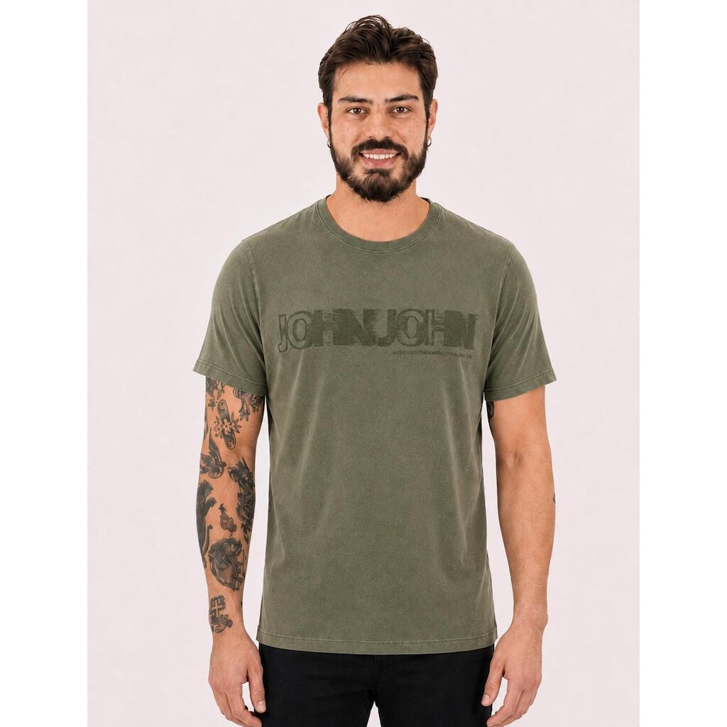 Camiseta John John Masculina Regular Fit Ghost Verde Militar