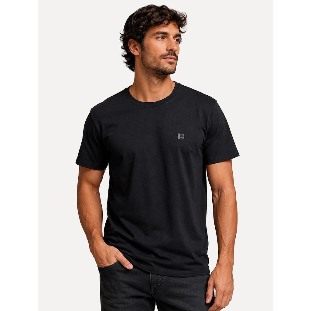 Camiseta John John Masculina Regular Fit Uno Black