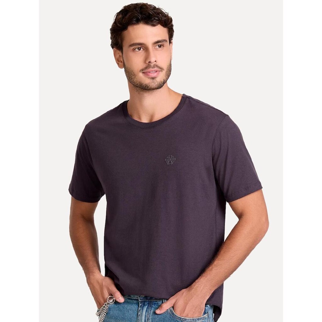 Camiseta John John Masculina Rubber Key Transfer Roxo Escuro
