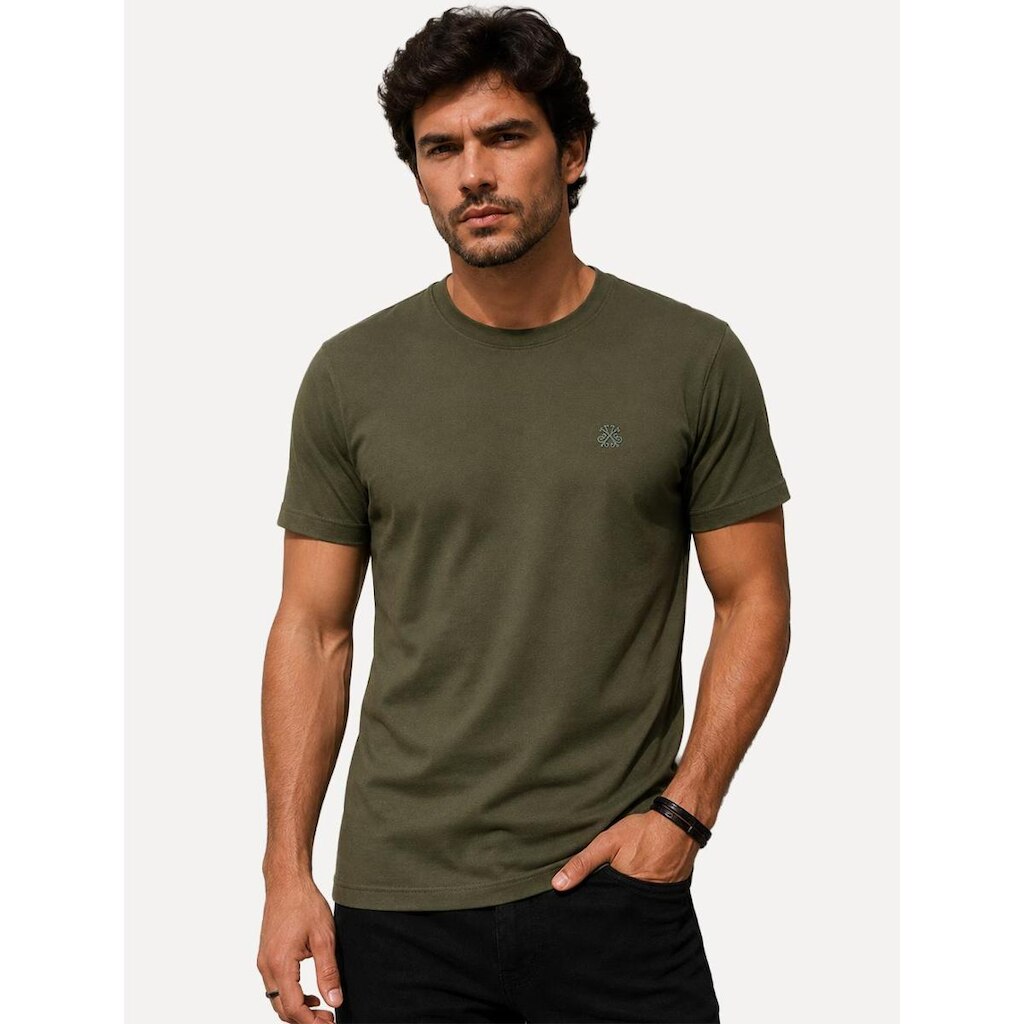 Camiseta John John | Masculina Slim Fit One Verde Militar