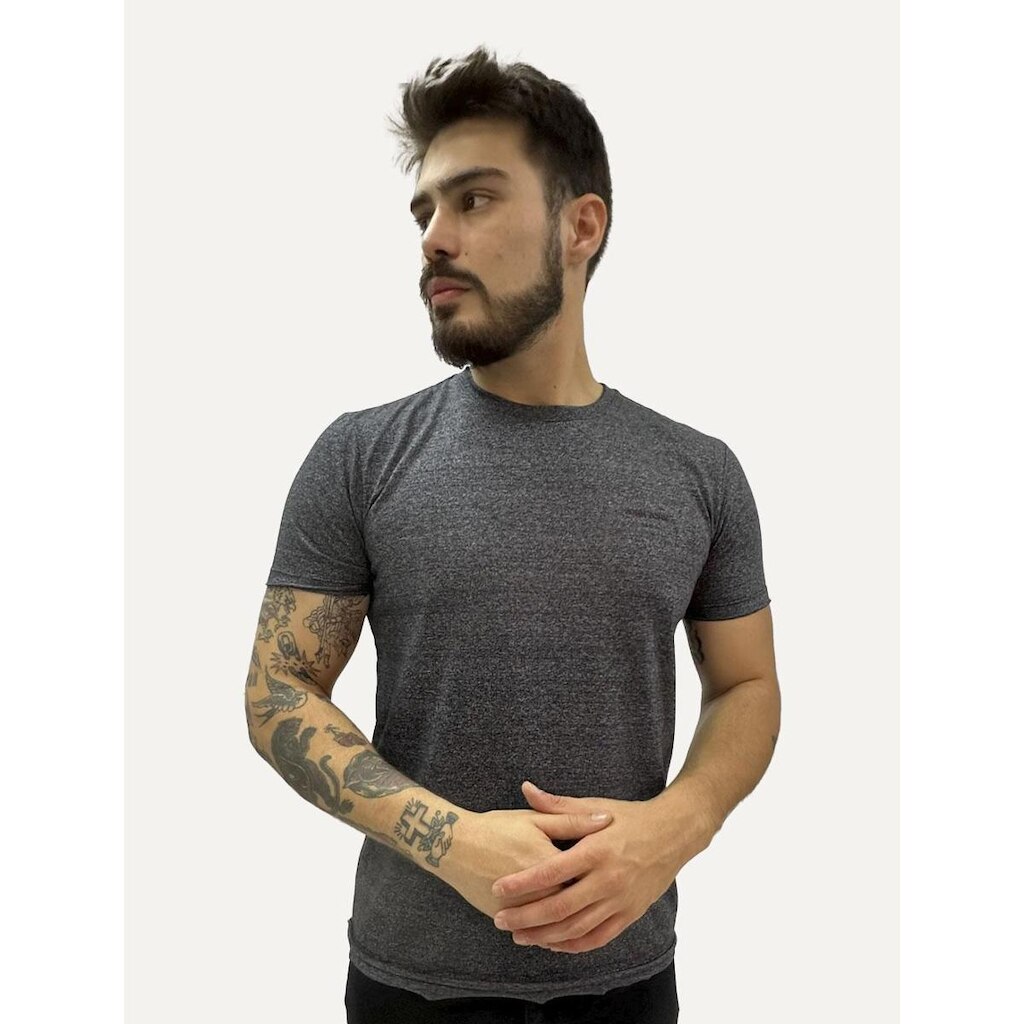 Camiseta John John Masculina Slim Oslo Preto Mescla