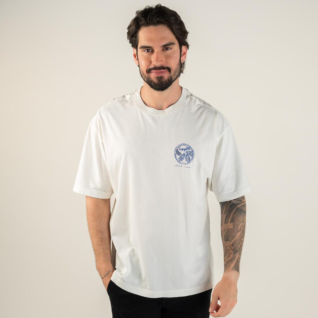 Camiseta John John Oversized Off White