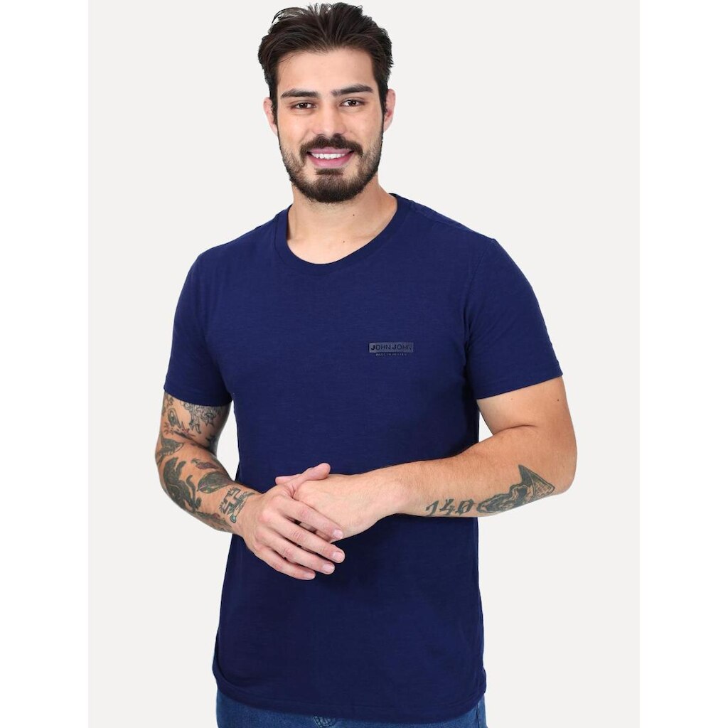 Camiseta John John Slim Fit Flame Azul Marinho 41.54.0963 48