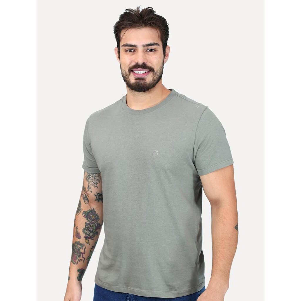 Camiseta John John Slim Fit One Cinza Médio 41.54.1015 58