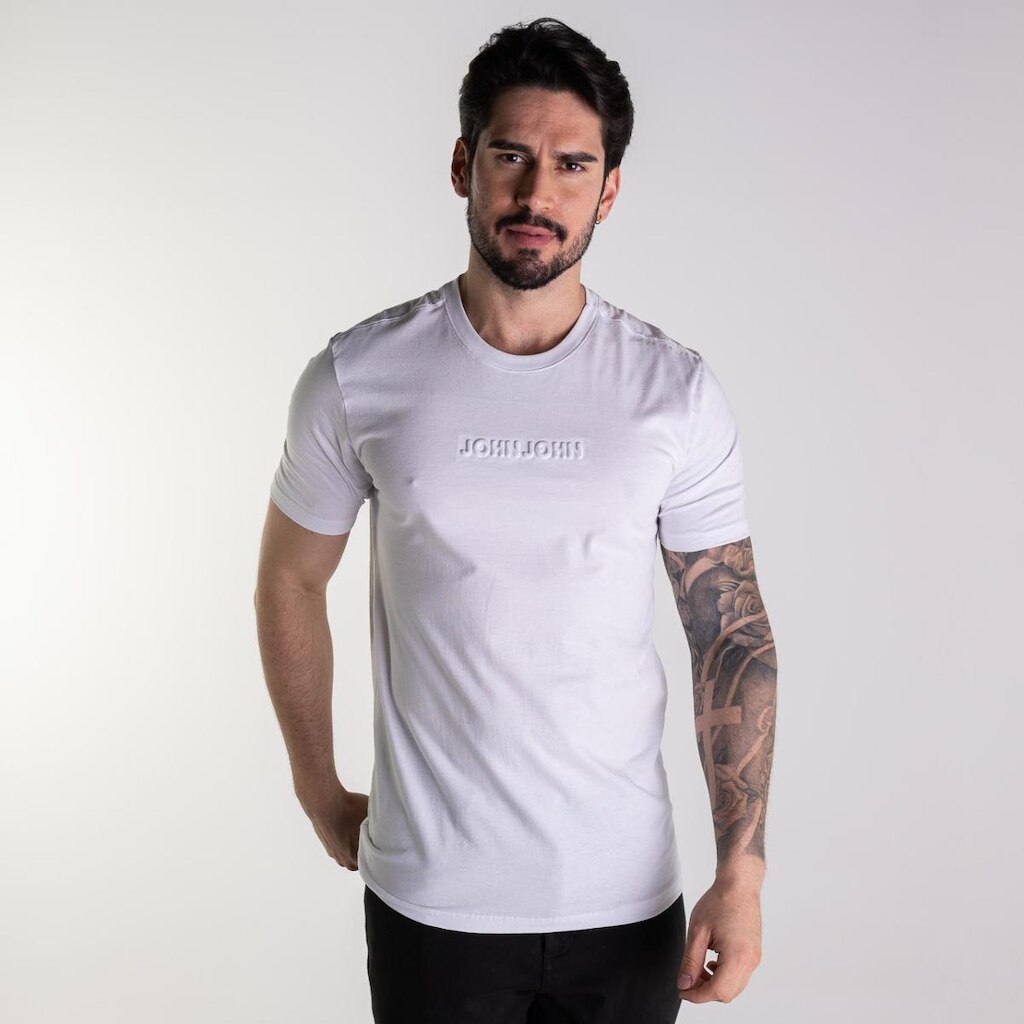 Camiseta John Johnn High Relief Branca