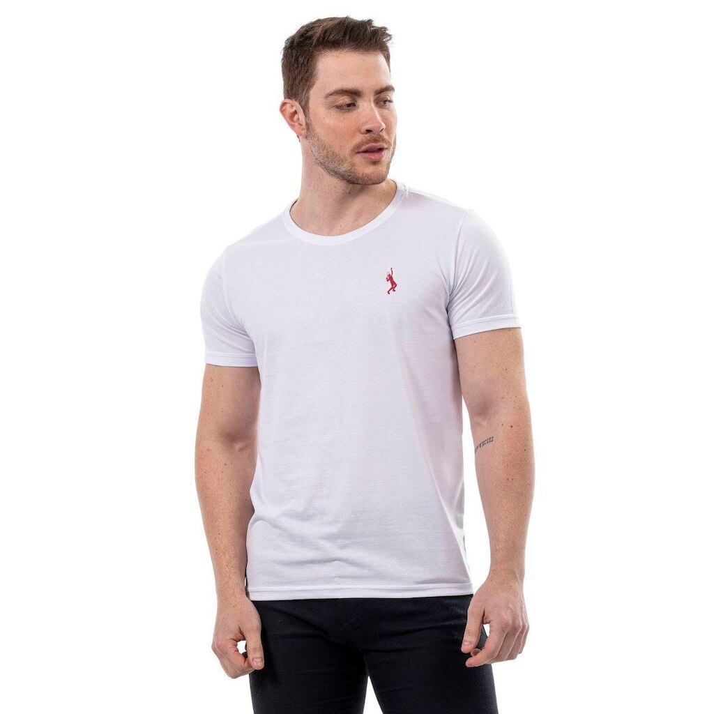 Camiseta John Pull Masculina Lisa Confortável Casual
