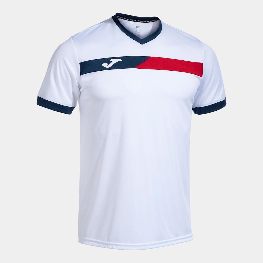 Camiseta Joma Court - Branco e Marinho