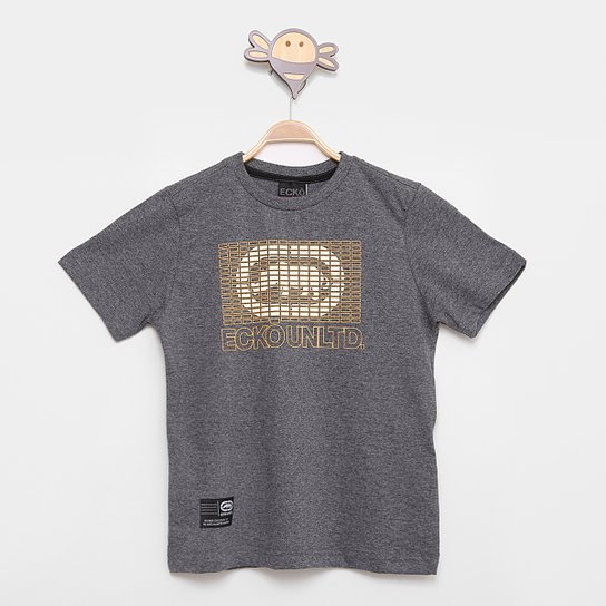 Camiseta Juvenil Ecko Unltd Estampada Masculina - Grafite Menor preço em Camiseta Juvenil Ecko Unltd Estampada Masculina - Grafite