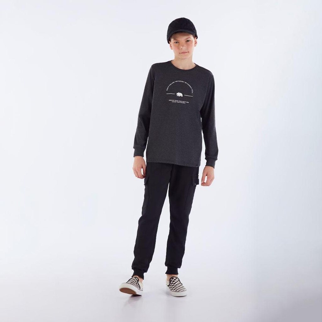 Camiseta Juvenil Menino - Mescla Preto - 52961-876