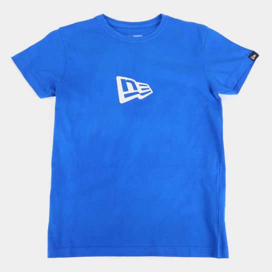 Camiseta Juvenil New Era Colors Masculina - Azul Menor preço em Camiseta Juvenil New Era Colors Masculina - Azul