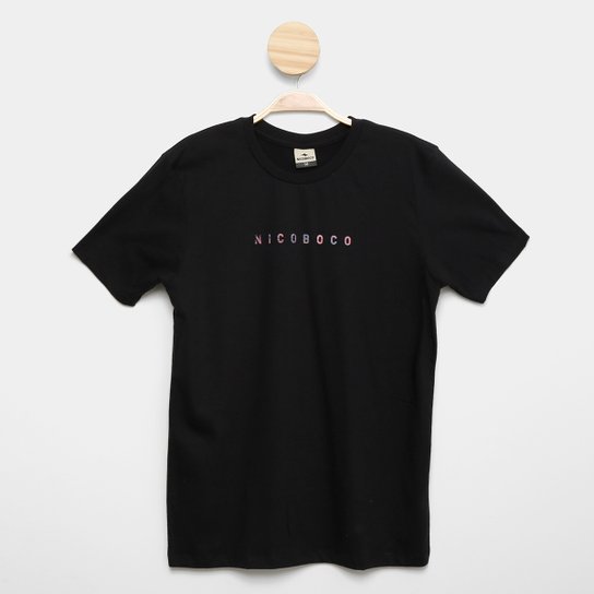 Camiseta Juvenil Nicoboco Básica Juradab Masculina - Preto Menor preço em Camiseta Juvenil Nicoboco Básica Juradab Masculina - Preto