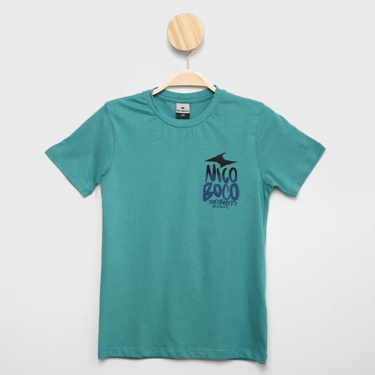 Camiseta Juvenil Nicoboco Básica Masculina - Verde Menor preço em Camiseta Juvenil Nicoboco Básica Masculina - Verde