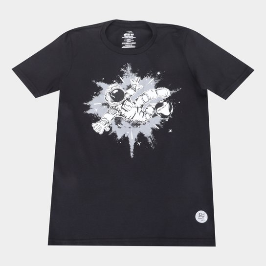 Camiseta Juvenil Penalty Espaço - Preto Menor preço em Camiseta Juvenil Penalty Espaço - Preto