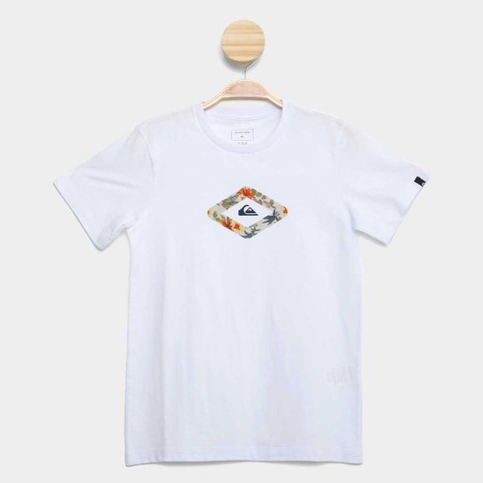 Camiseta Juvenil Quiksilver Let it Ride Masculina - Branco Menor preço em Camiseta Juvenil Quiksilver Let it Ride Masculina - Branco