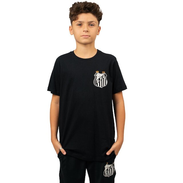 Camiseta Juvenil Santos Oficial Classic Algodão