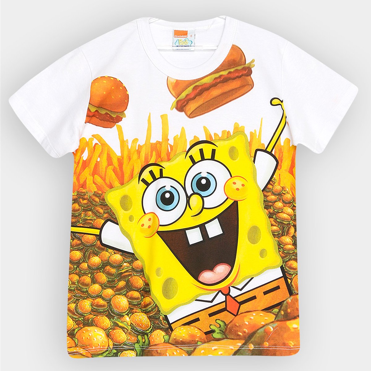 camisa de botao bob esponja