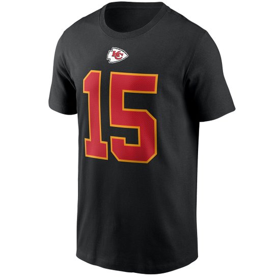 Camiseta Kansas City Chiefs Patrick Mahomes Nike Masculina Preto