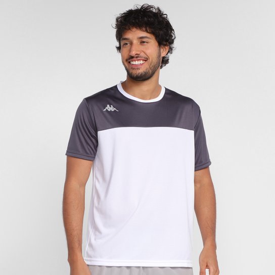 Camiseta Kappa Texas Masculina - Branco+Chumbo é ruim? Camiseta Kappa Texas Masculina - Branco+Chumbo é boa?