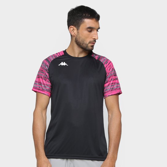 Camiseta Kappa Vicari Masculina - Preto Menor preço em Camiseta Kappa Vicari Masculina - Preto