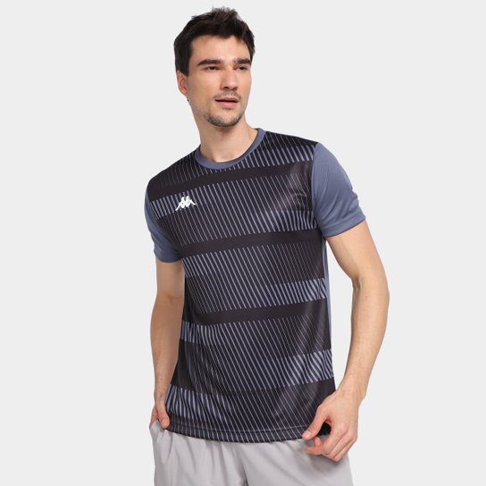 Camiseta Kappa Weaver Masculina - Grafite Menor preço em Camiseta Kappa Weaver Masculina - Grafite